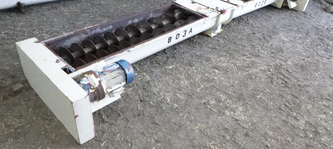 Double Twin Screw U Trough Auger / Screw Conveyor